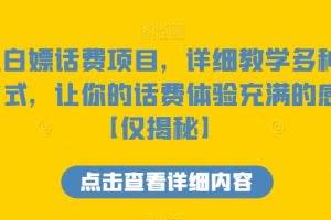 咸鱼白嫖话费项目，详细教学多种变现方式，让你的话费体验充满的感觉【仅揭秘】