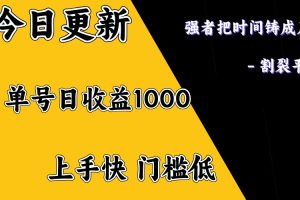 上手一天1000打底，正规项目，懒人勿扰