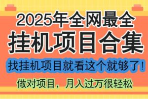 （14871期）最新2025年挂机项目合集，一套课程全部讲完，找项目看这一个课程就够了！