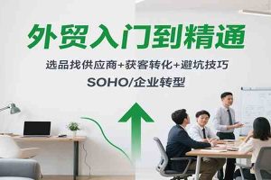 外贸入门到精通，选品找供应商+获客转化+避坑技巧，SOHO/企业转型