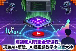 短视频Ai剪辑全套课程，玩转AI+剪辑，AI短视频教学小白变大神