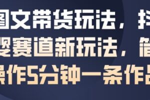 AI图文带货玩法，抖音母婴赛道新玩法，简单操作5分钟一条作品