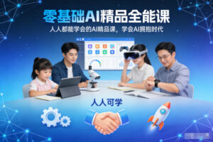 零基础AI精品全能课，人人都能学会的AI精品课，学会AI拥抱时代