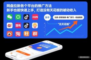 网盘拉新各个平台的推广方法，新手也能快速上手，打造没有天花板的被动收入