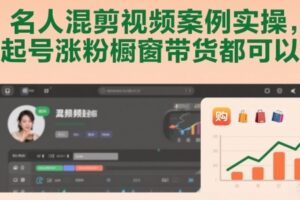 名人混剪视频案例实操，起号涨粉橱窗带货都可以