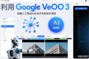 利l用Google Veo 3创建人工智能AI生成式电影制作课程，使用人工智能的力量创建令人惊叹的视频