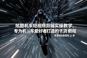 炫酷机车短视频剪辑实操教学，专为机车爱好者打造的干货教程，零基础也能轻松上手