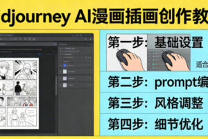 利用Midjourney AI人工智能轻松创作漫画插画教程，零基础创作完整漫画插画
