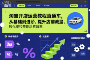 淘宝开店运营教程直通车，从基础到进阶，提升店铺流量，转化率和整体运营效率（更新26年1月）