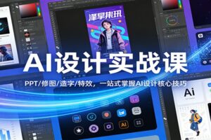 AI设计实战课：PPT/修图/造字/特效，一站式掌握AI设计核心技巧