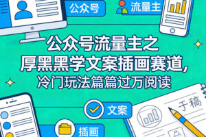 公众号流量主之厚黑学文案插画赛道，冷门玩法篇篇过万阅读