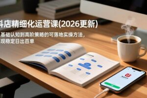 (18421期)抖店精细化运营课(更新5月),从基础认知到高阶策略的可落地实操方法,实现稳定日出百单