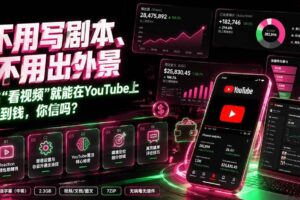(19646期)不用写剧本、不用出外景——靠”看视频”就能在YouTube上赚到钱,你信吗?【原创双语字幕】