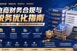 (19718期)电商财务合规与税务优化指南:增值税+企税+个税全覆盖,财务制度搭建落地纳税筹划方案