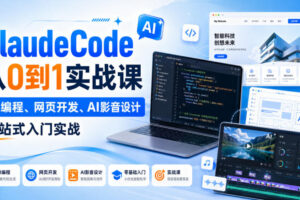 ClaudeCode从0到1实战课，AI编程、网页开发、AI影音设计一站式入门实战