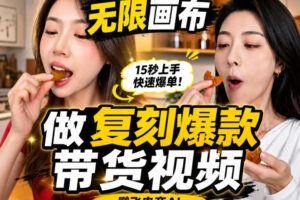 无限画布实操教程，搭一个炸裂级黑科技工作流——一键复刻爆款带货视频