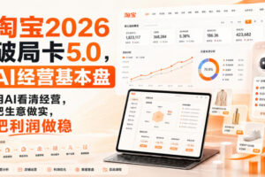 智篆商业-淘宝2026破局卡5.0，AI经营基本盘，用AI看清经营，把生意做实，把利润做稳
