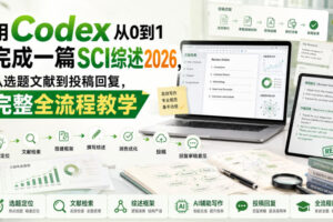 用Codex从0到1完成一篇SCI综述2026，从选题文献到投稿回复，完整全流程教学