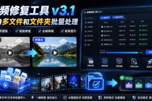 视频修复工具v3.1，支持多文件和文件夹批量处理