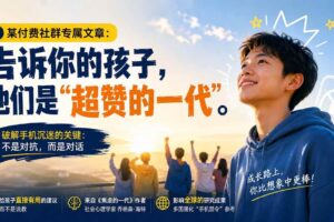 （20222期）某付费社群专属文章：告诉你的孩子，他们是“超赞的一代”。