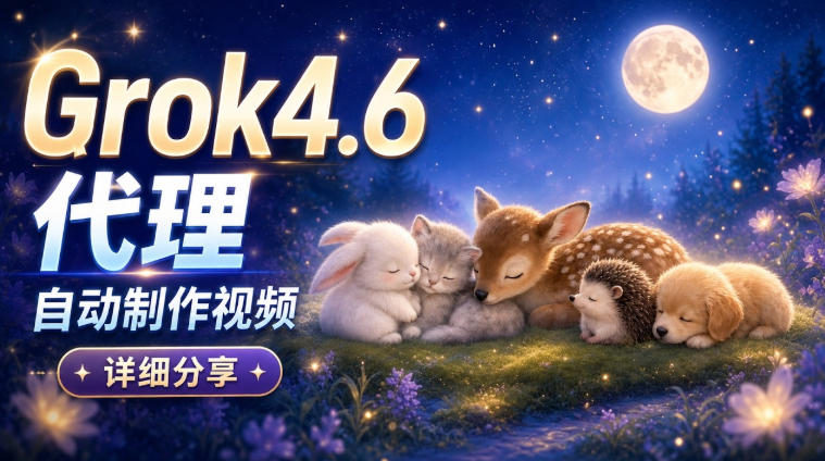 Grok 4.6代理自动制作视频！从提示词到成片全流程详细分享｜AI Agent实操分享