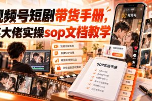 视频号短剧带货手册，某大佬实操sop文档教学