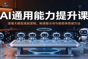 AI通用能力提升课：读懂大模型底层逻辑，精通提示词与智能体搭建方法
