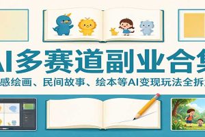 AI多赛道副业合集：情感绘画、民间故事、绘本等AI变现玩法全拆解