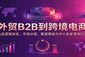 外贸B2B到跨境电商：选品逻辑体系，市场分层，赛道筛选与中小卖家落地打法