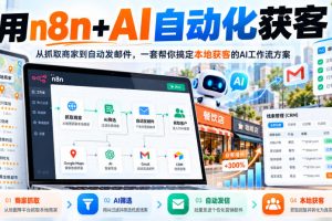 【无水印】用n8n+AI自动化获客，从抓取商家到自动发邮件，一套帮你搞定本地获客的AI工作流方案【原创双语字幕】