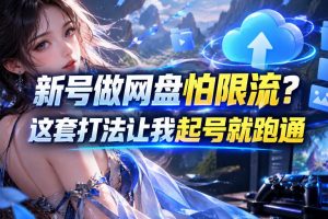 新号做网盘怕限流？这套打法让我起号就跑通，网盘项目推广的8.0版本教学