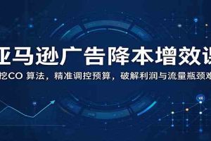 亚马逊广告降本增效课：深挖CO 算法，精准调控预算，破解利润与流量瓶颈难题