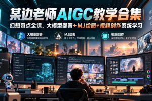 某边老师AIGC教学合集｜幻想奇点全课，大模型部署+MJ绘图+视频创作系统学习