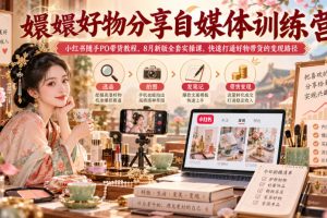 嬛嬛好物分享自媒体训练营｜小红书随手PO带货教程，8月新版全套实操课，快速打通好物带货的变现路径