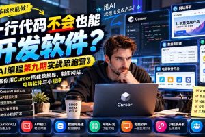 （21146期）一行代码不会也能开发软件？《AI编程第九期实战陪跑营》教你用Cursor搭建数据库、制作网站、电脑软件与小程序